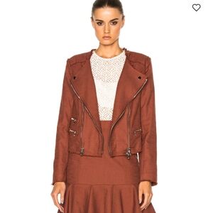 Veronica Beard Stevie Fringe Moto Jacket Size 4